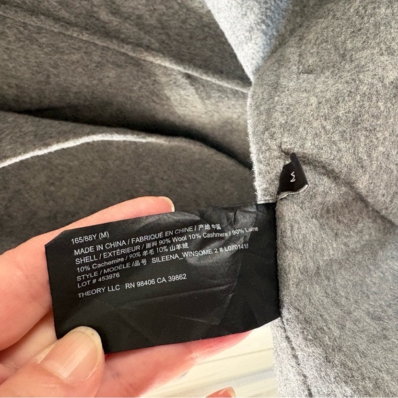 Theory Sileena Winsome Open Front Coat in Double-Face Wool-Cashmere Size Medium - Picture 13 of 16